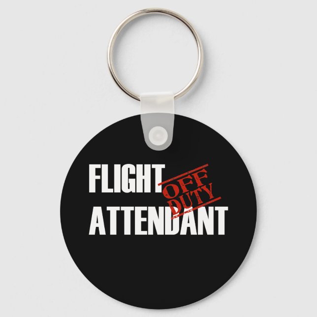 FLIGHT ATTENDANT DARK KEYCHAIN (Front)