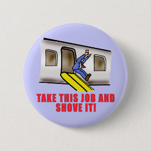 Flight Attendant Emergency Chute Humour 2 Inch Round Button
