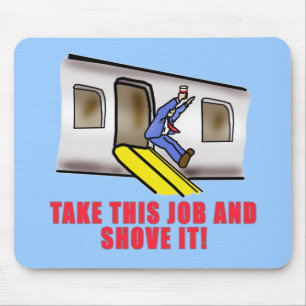 Flight Attendant Emergency Chute Humour Mouse Pad