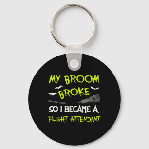 Flight Attendant Halloween Costume Shirt Funny Keychain