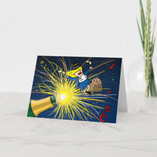 Flight Attendant New Year Greeting Card