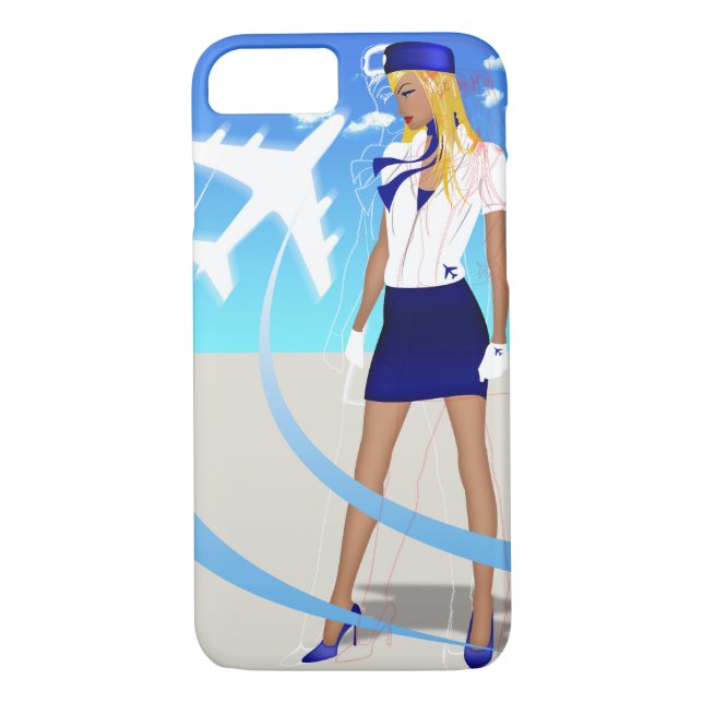 Flight Attendant PNC Boeing Airbus AirPlane Travel Case-Mate iPhone Case (Back)