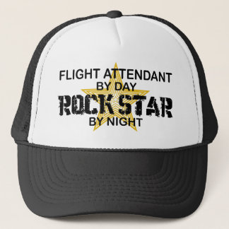 Flight Attendant Rock Star Trucker Hat