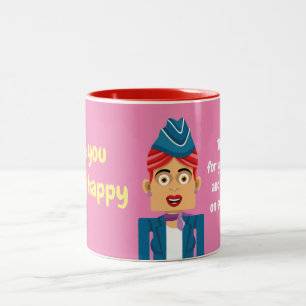 Flight Attendant Two-Tone Coffee Mug