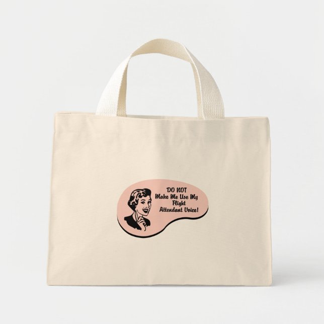 Flight Attendant Voice Mini Tote Bag (Front)