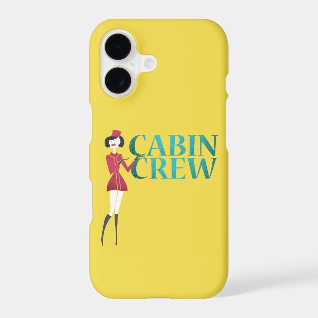 Flight Attendant with Cabin Crew Typography (Back)