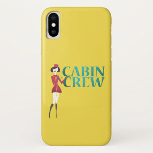 Flight Attendant with Cabin Crew Typography Case-Mate iPhone Case