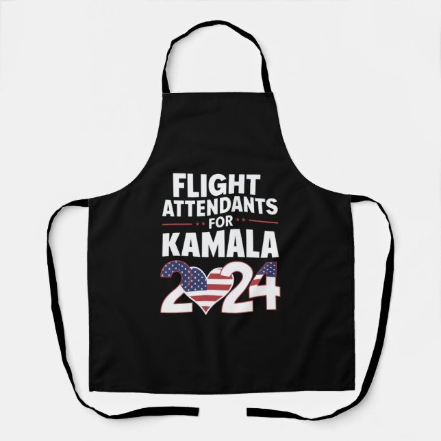 Flight Attendants For Kamala Harris 2024 Election Apron (Front)