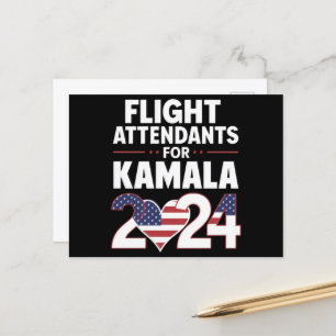 Flight Attendants For Kamala Harris 2024 Election Postcard