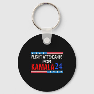 Flight Attendants For Kamala Harris 2024  Keychain
