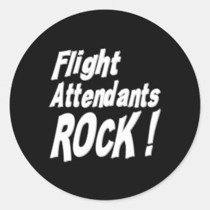 Flight Attendants Rock! Sticker