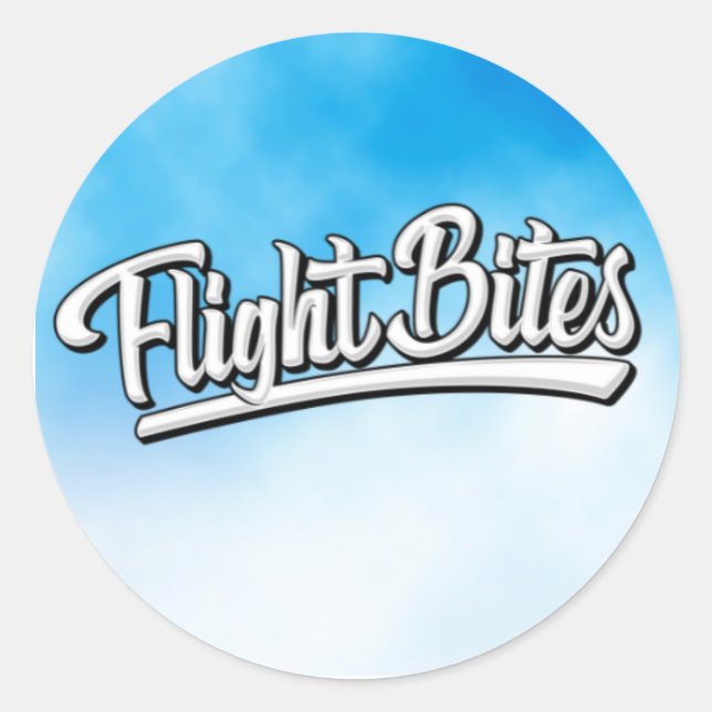 Flight Bites Circle Sticker (Front)