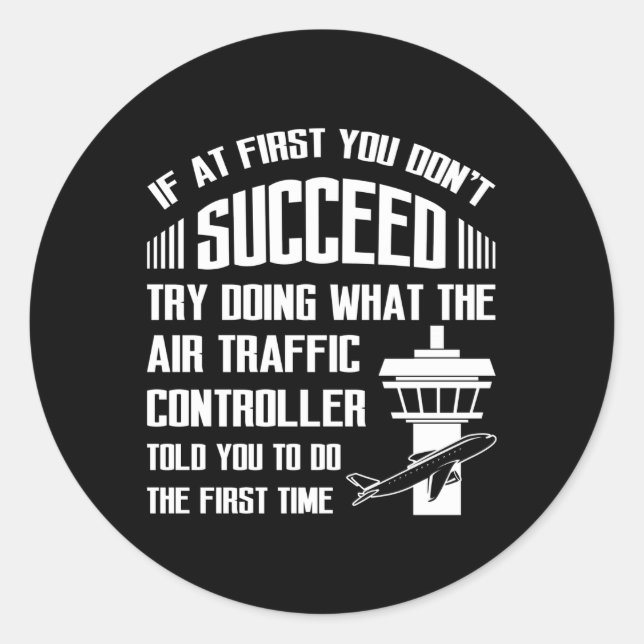 Flight Coordinator Aviation Air Traffic Controller Classic Round Sticker (Front)