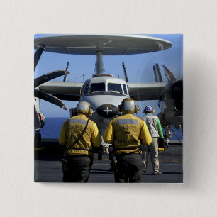 Flight deck directors 2 inch square button