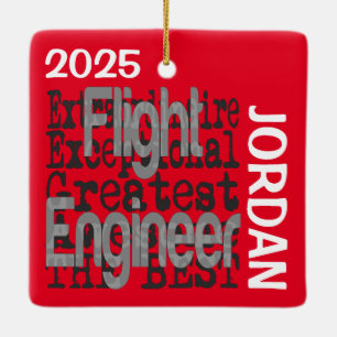 Flight Engineer Extraordinaire CUSTOM Ceramic Ornament