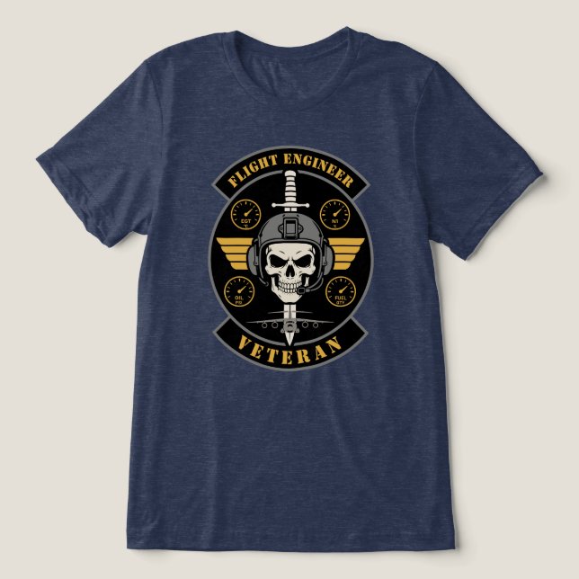 Flight Engineer Veteran Tri-Blend Shirt (Design Front)