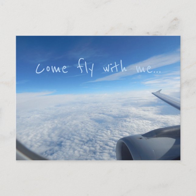 Flight - Flying above the clouds Postcard (Front)