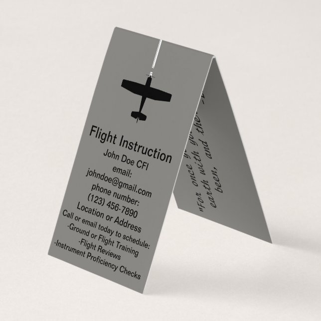 Flight Instructor Business Card (Back)
