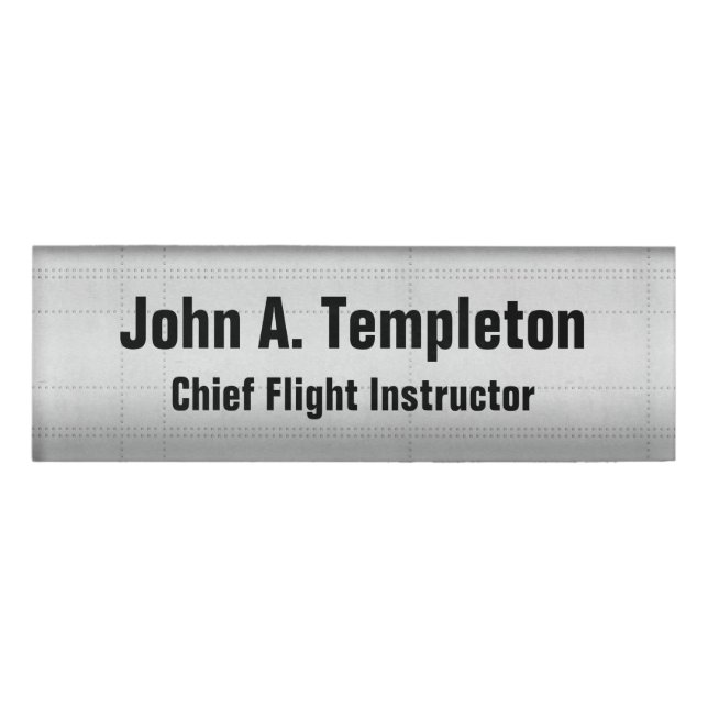 Flight Instructor Name Tag (Front)