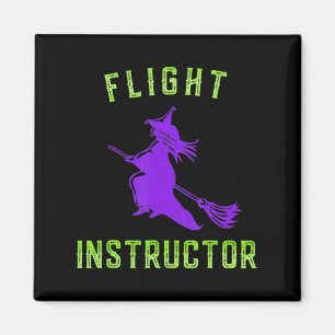 Flight Instructor Witch Halloween Magnet
