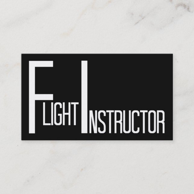 Flight Instructor Word Business Card (Front)