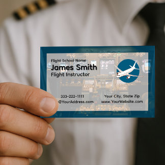 Flight Instructors Professional Business Cards