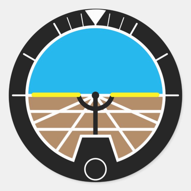 Flight Instruments Classic Round Sticker (Front)