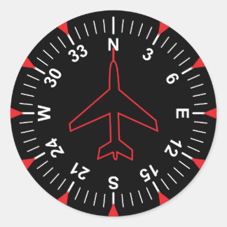 Flight Instruments Classic Round Sticker