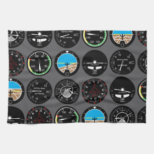 Flight Instruments Kitchen Towel