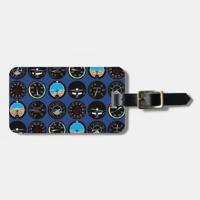 Flight Instruments Luggage Tag (Front Horizontal)