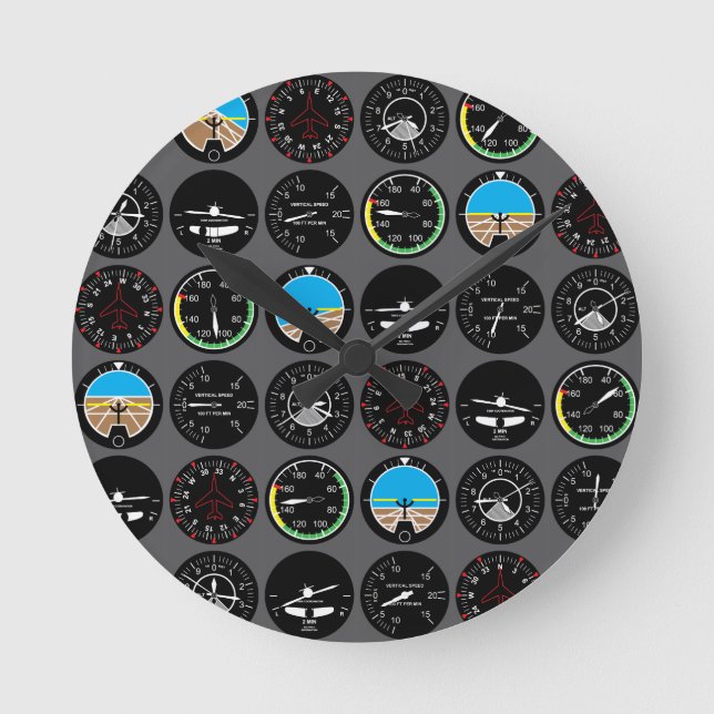 Flight Instruments Round Clock (Front)