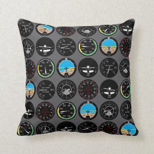 Flight Instruments Throw Pillow