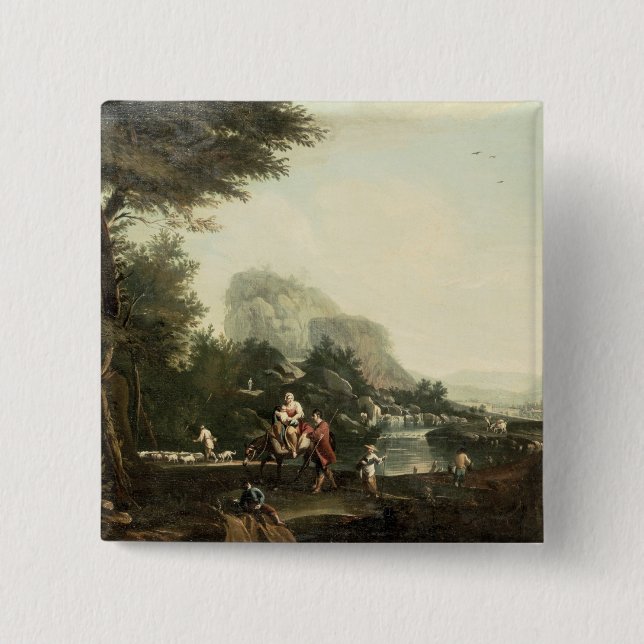 Flight into Egypt 2 Inch Square Button (Front)