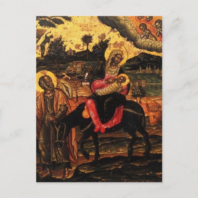 Flight Into Egypt by Emmanuel Tzanes Postcard (Front)