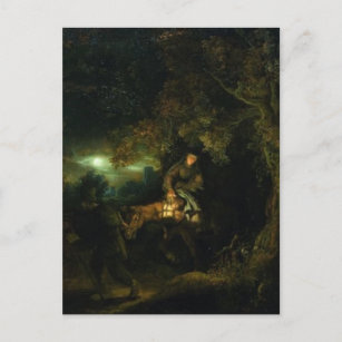Flight into Egypt by Rembrandt Postcard