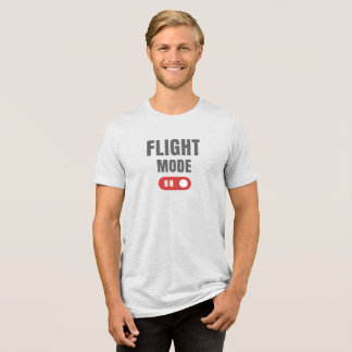 FLIGHT MODE ON — Minimalist Fly Aviation Travel Tri-Blend Shirt