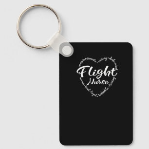 Flight Nurse Caring Compassionate Dedicated EMT Pr Keychain