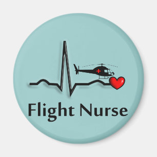 Flight Nurse QRS & Helicopter Design Magnet
