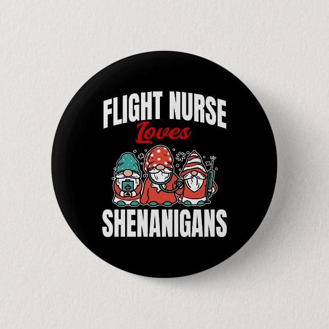 Flight Nurse St. Patrick's Day Costume 2 Inch Round Button (Front)