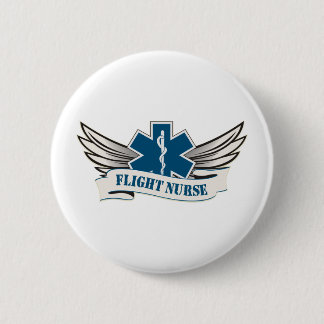 flight nurse wings 2 inch round button