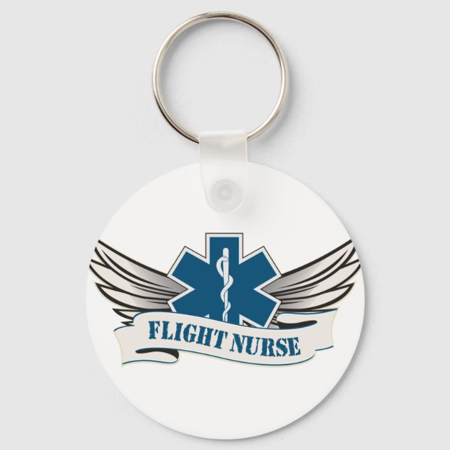 flight nurse wings keychain (Front)