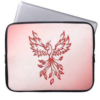 Flight of A Phoenix Red on Pink Laptop Sleeve