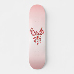 Flight of A Phoenix Red  Skateboard