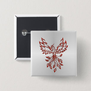 Flight of A Phoenix Silver Button
