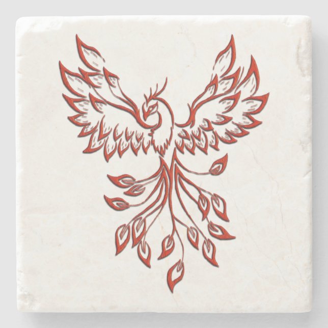 Flight of A Phoenix Stone Coaster (Front)