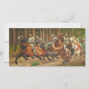 Flight of Charles the Bold on Horseback Card