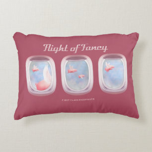 Flight of Fancy-Where Pigs Fly Accent Pillow