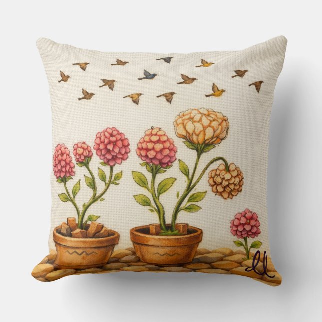 Flight of Hope Throw Pillow (Front)