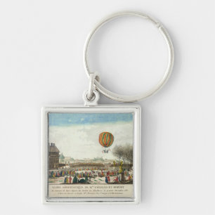 Flight of Jacques Charles  and Nicholas Robert Keychain