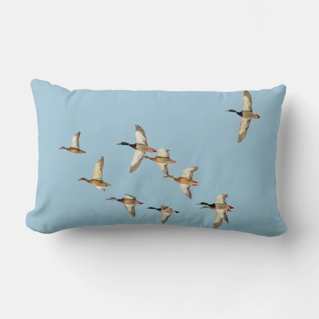 Flight of Mallards Lumbar Pillow (Front)